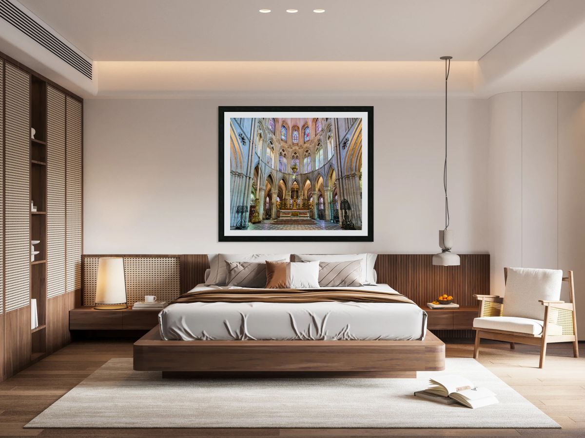 Altar inside Abbey of Saint Etienne in Caen Normandy