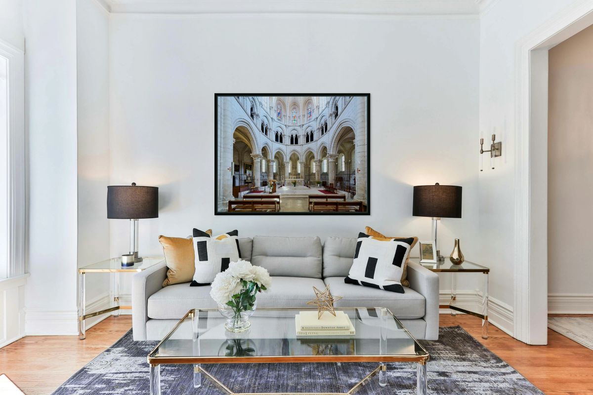 Inside Collegiale Saint Martin church in Chablis Burgundy France