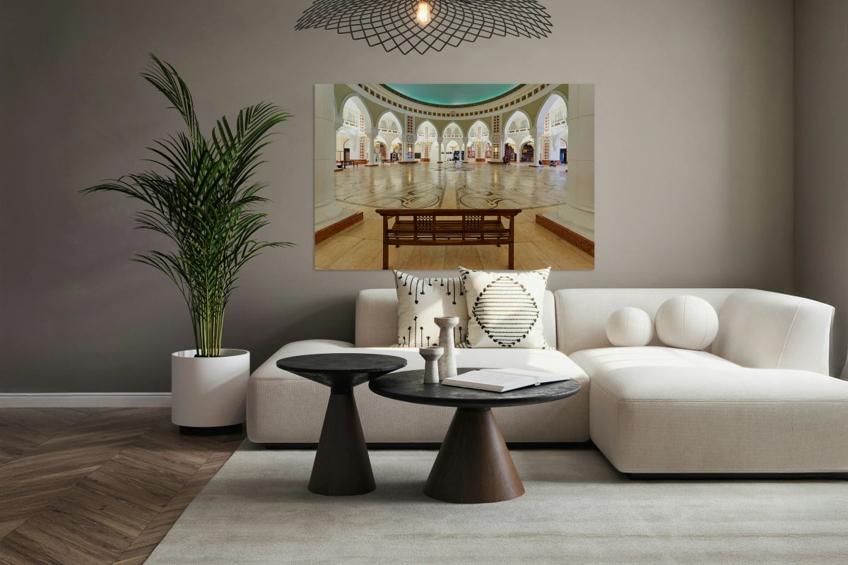 Grand hall with arches and columns in Dubai UAE invites explorat