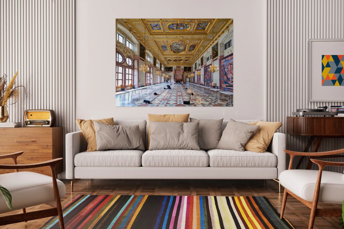 Grand interior of Residenz Residence Palace in Munich Germany