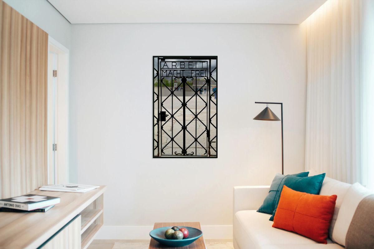 Gate to Dachau concentration camp in Munich Germany