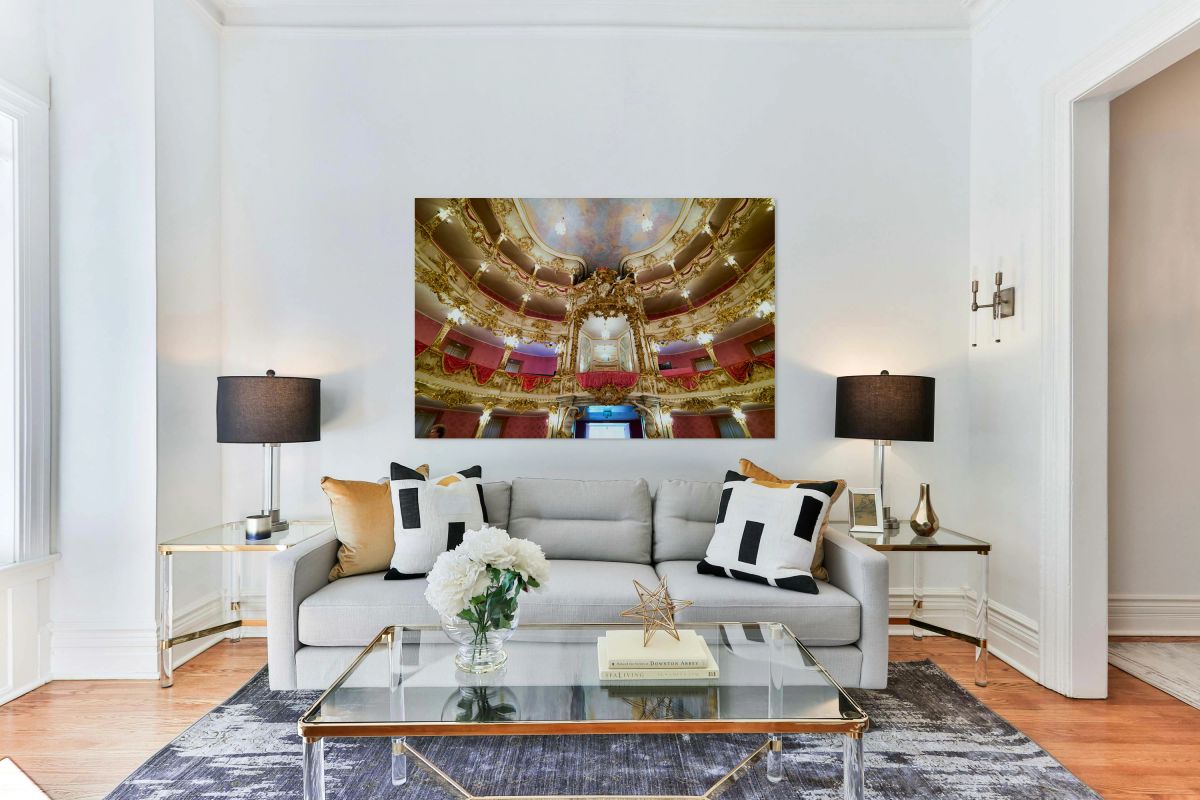 View of Cuvillies Theatre inside Residenz Palace in Munich Germa