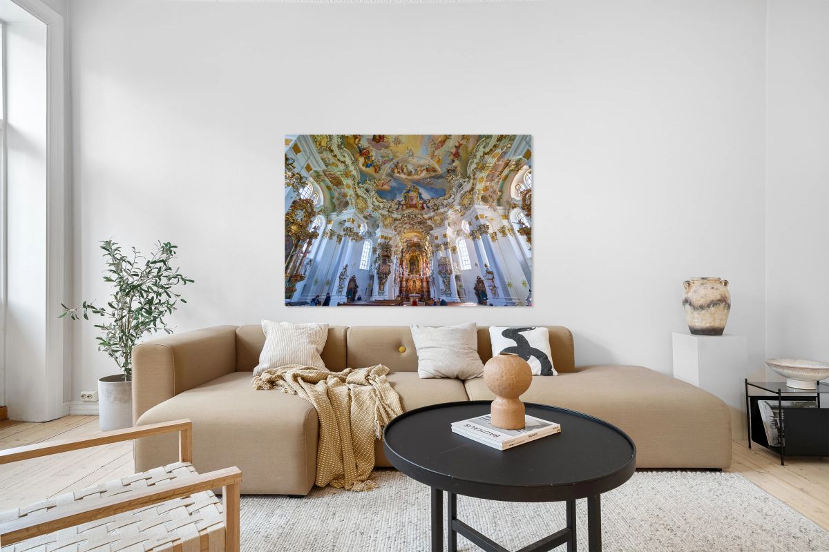 Visit to Wieskirche along the Romantic Road in Bavaria Germany