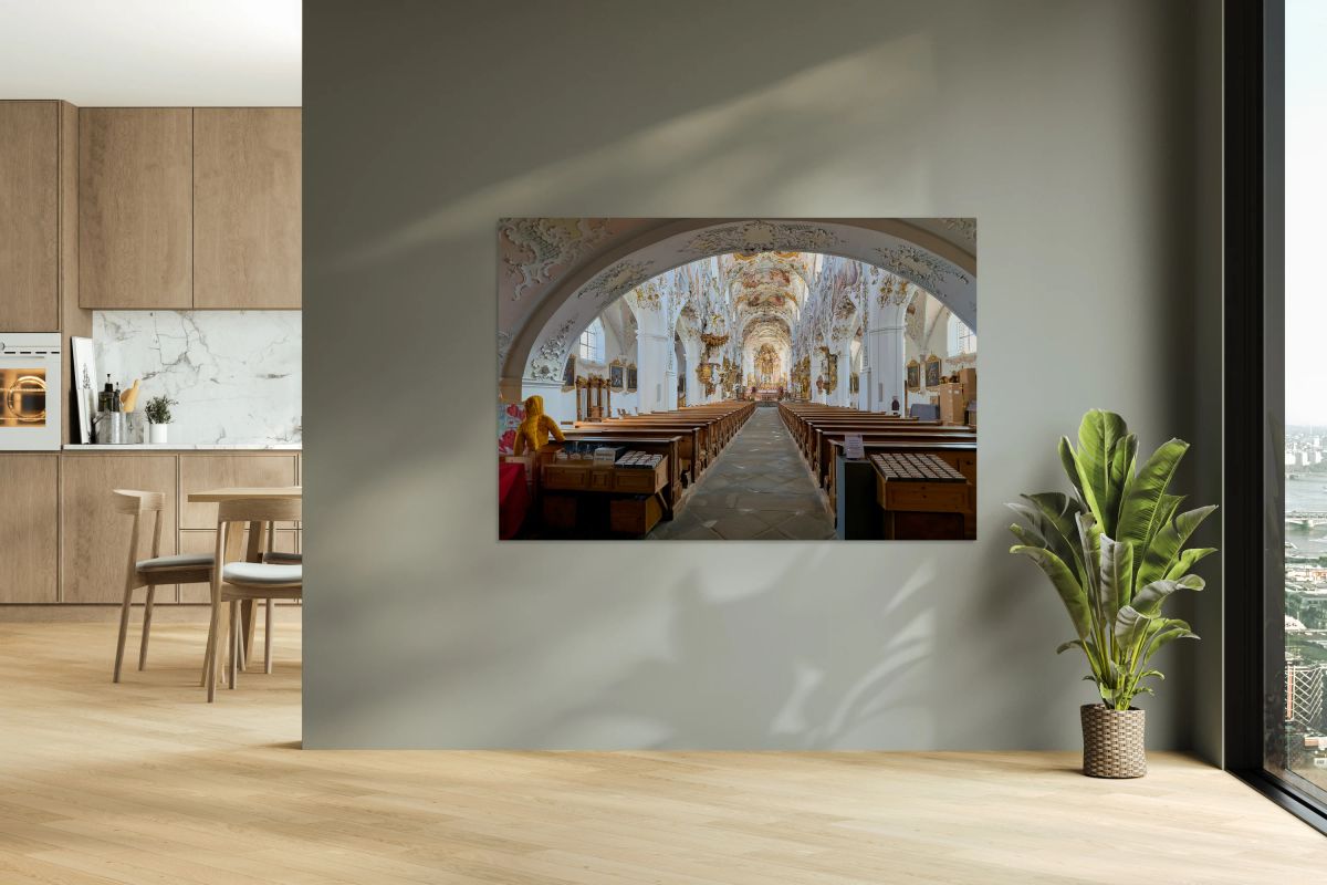 Visit to the maria geburt church on the romantic road in bavaria