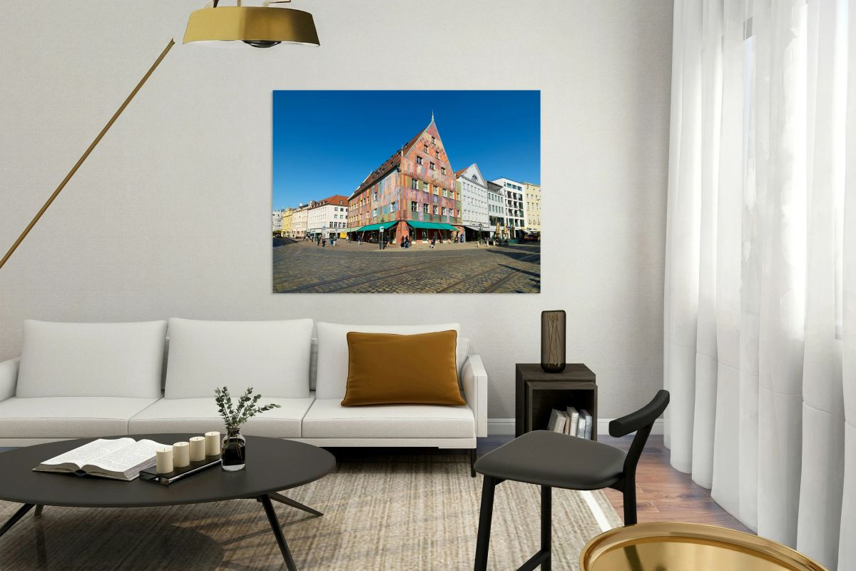 Historic Weberhaus building on the Romantic Road in Augsburg