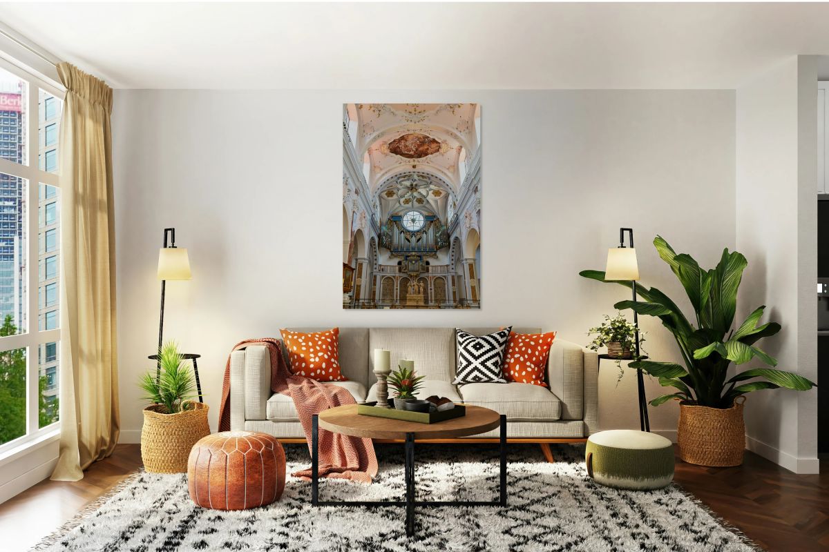 Inside st. annes church in augsburg on the romantic road