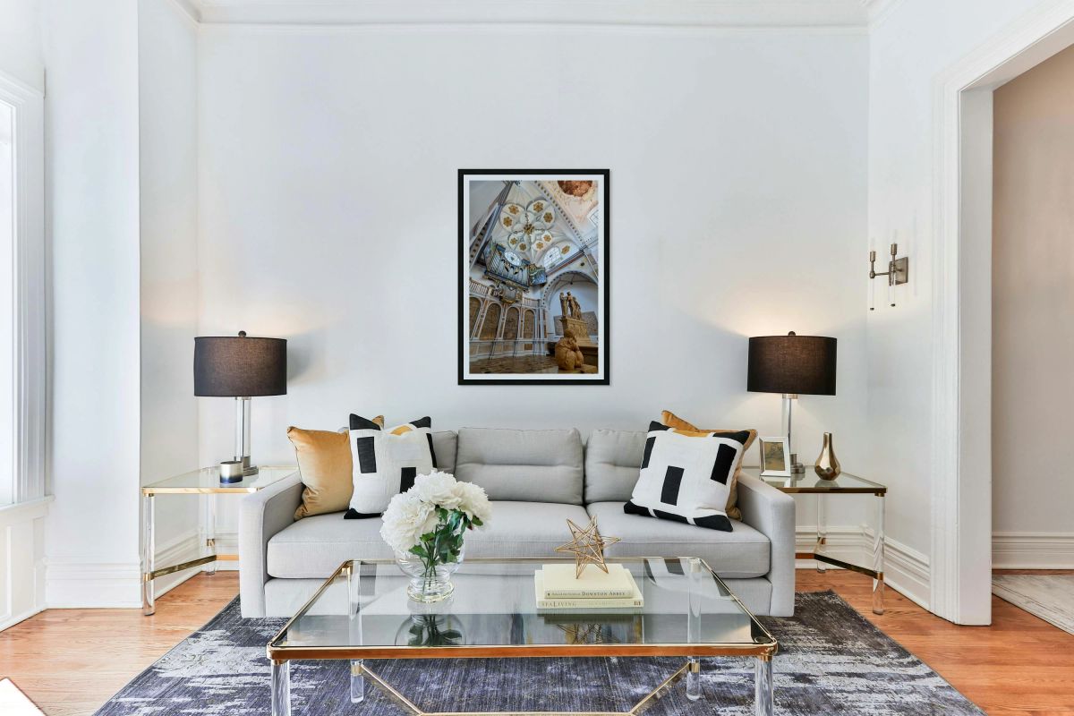 Church interior in Augsburg along Germanys Romantic Road