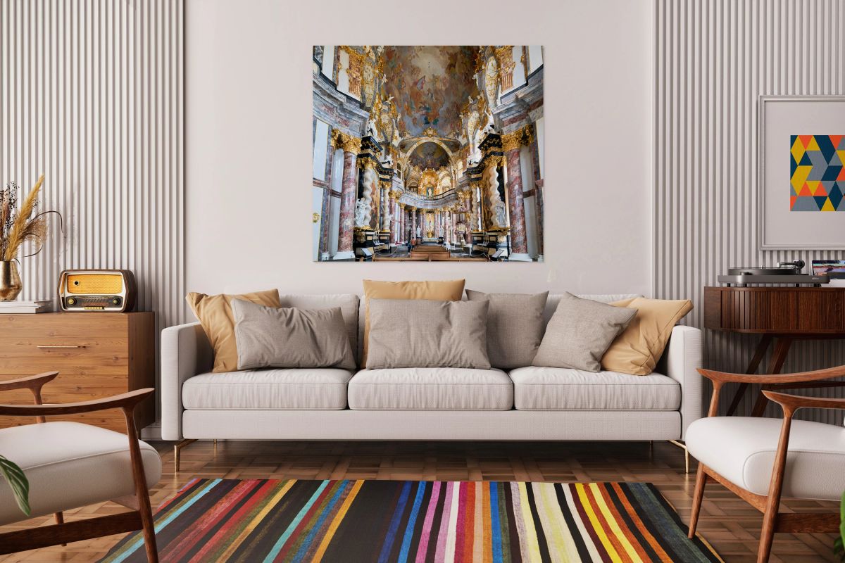 Hofkirche court church in Wurzburg along the Romantic Road in Ba