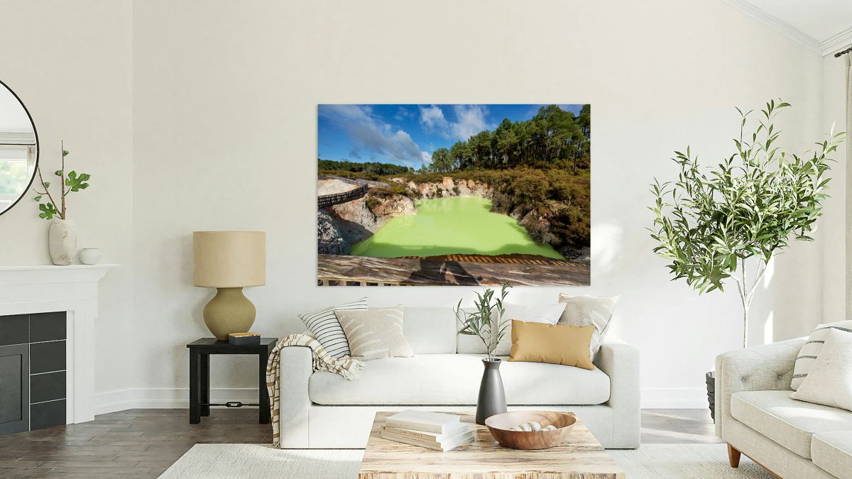 Views of devils bath in waiotapu thermal wonderland rotorua