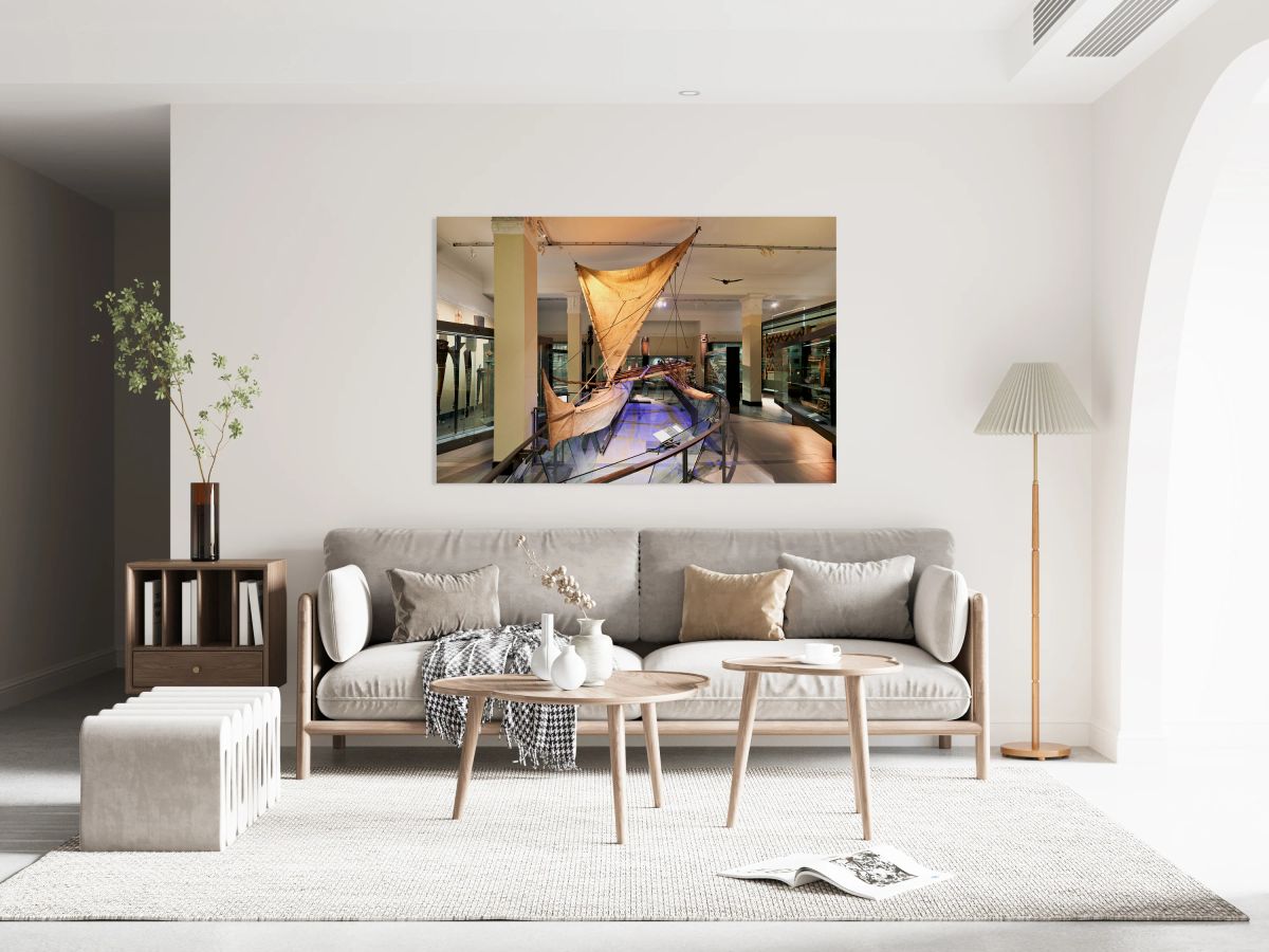 Maori canoe display at Auckland War Memorial Museum in New Zeala