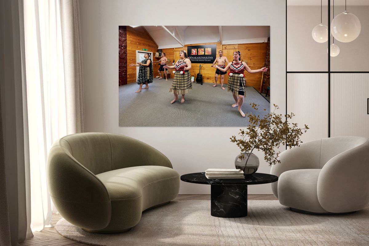 Haka performance at Whakarewarewa Maori Village in Rotorua