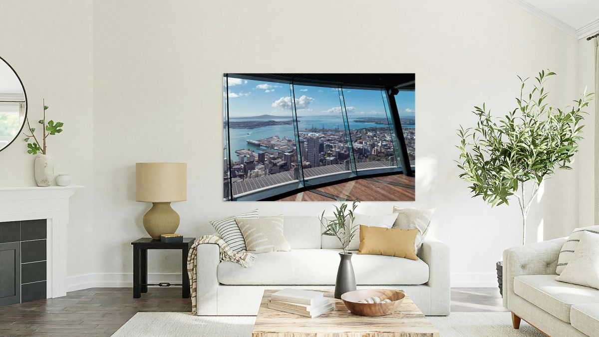 Aerial view of Auckland city and the financial district in New Z