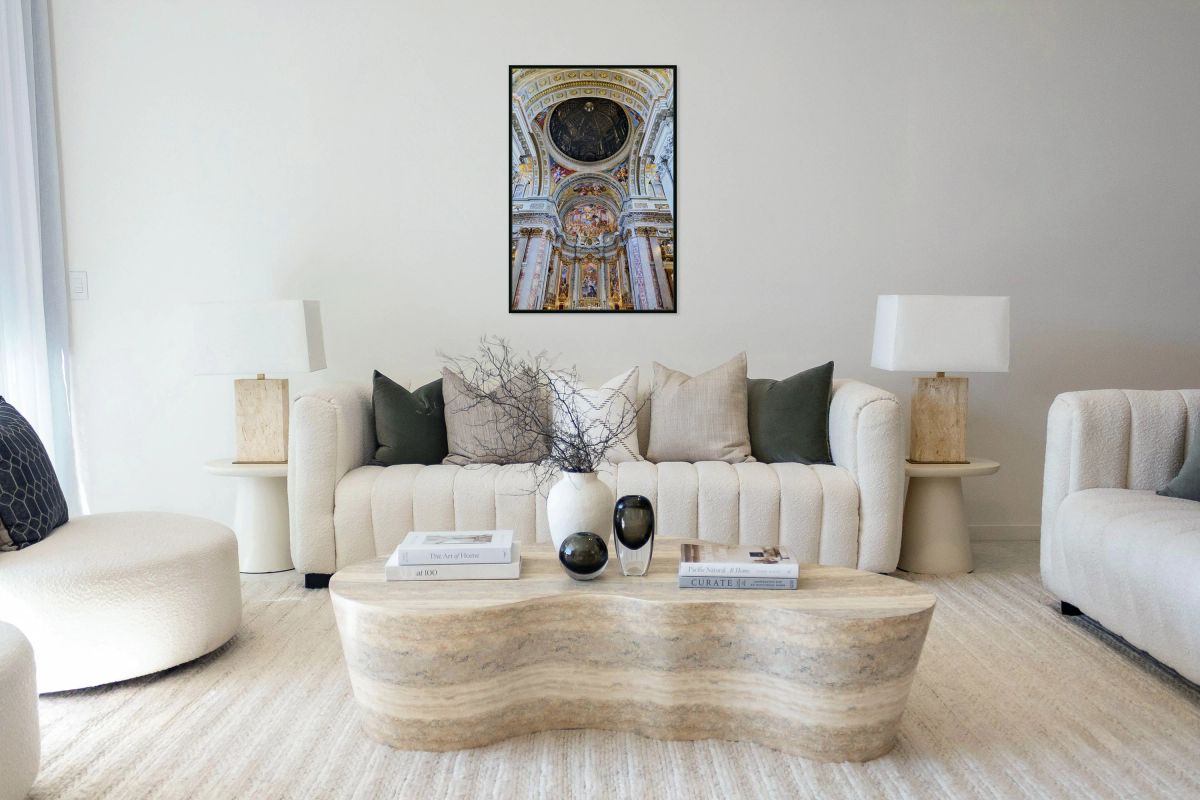 Church of St. Ignatius of Loyola in Rome shows interior design a