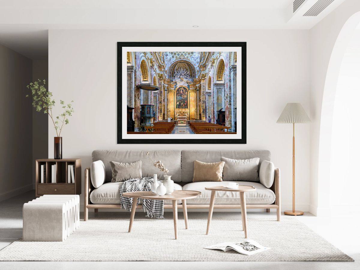 Church of St. Louis of the French in Rome shows interior design