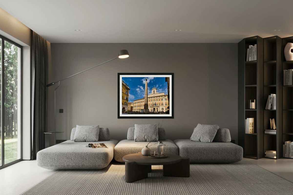 Visit to Palazzo Montecitorio in Rome Italy during clear weathe