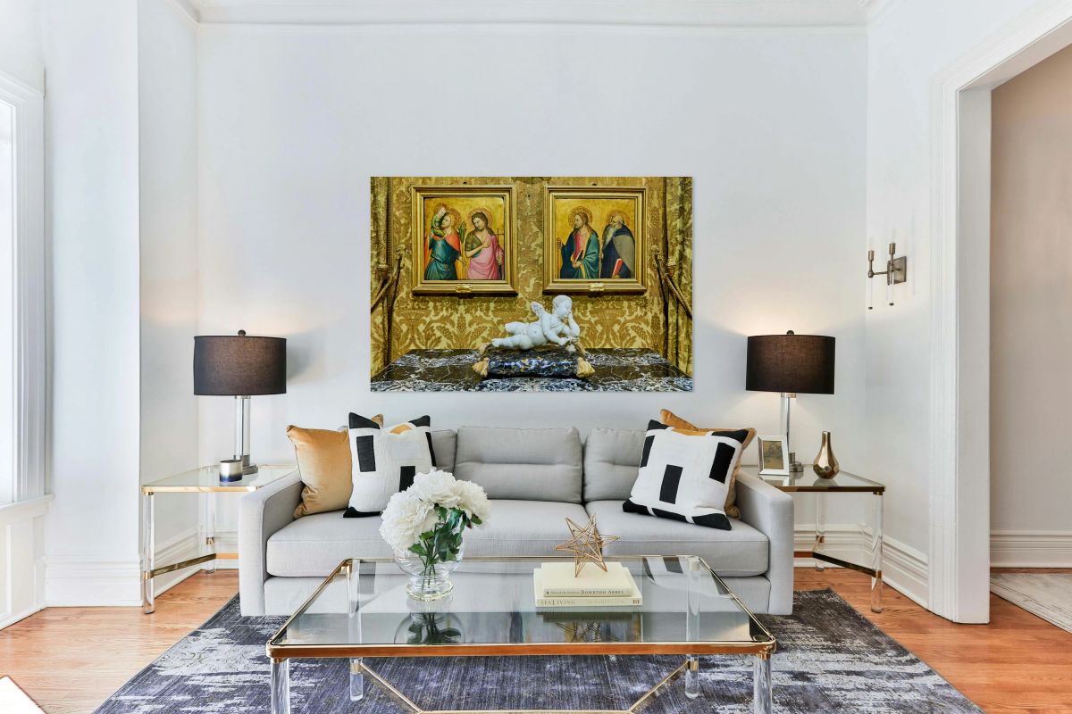 Art display at Doria Pamphilj Gallery in Rome Italy