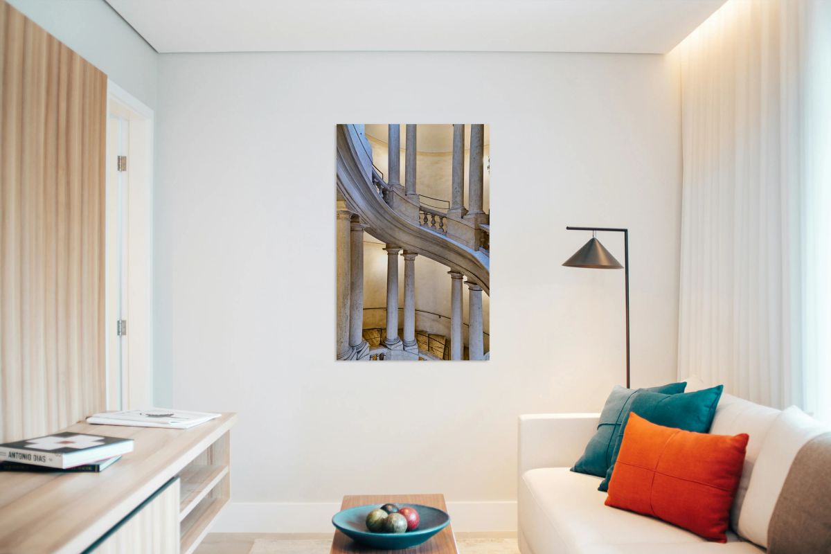 Helicoidal staircase design in Galleria Nazionale dArte Antica