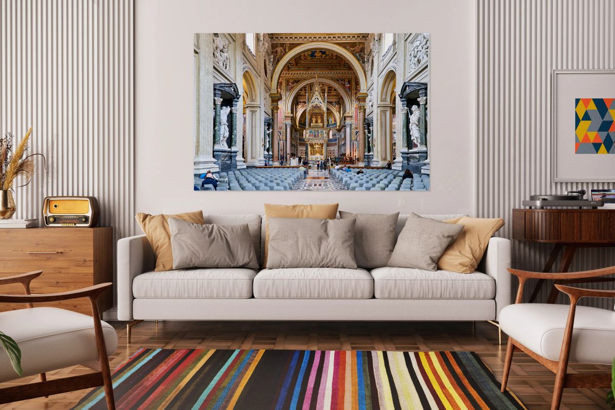 Exploration of the archbasilica cathedral in rome italy