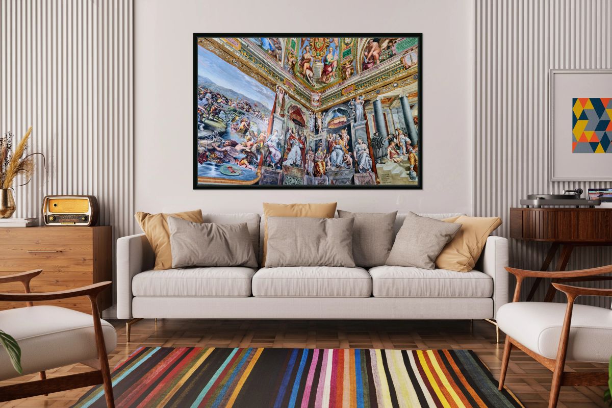 Frescoes by raphael in the vatican museums of rome