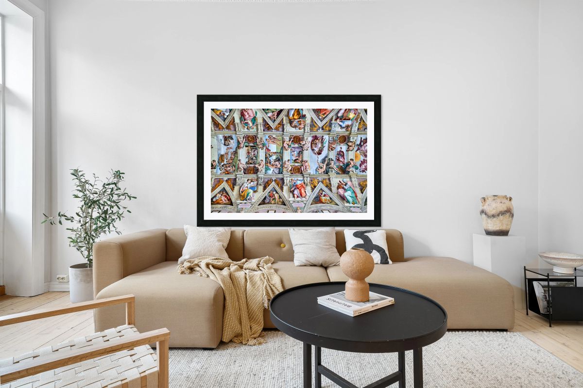 Michelangelo ceiling painting at Vatican Museums in Rome