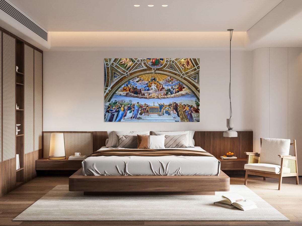 Frescoes of Raphael rooms at Vatican Museums in Rome