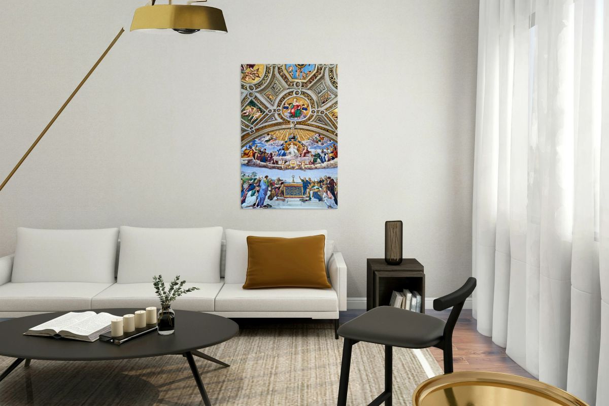 Exploring frescoes in Raphael rooms at Vatican Museums in Rome