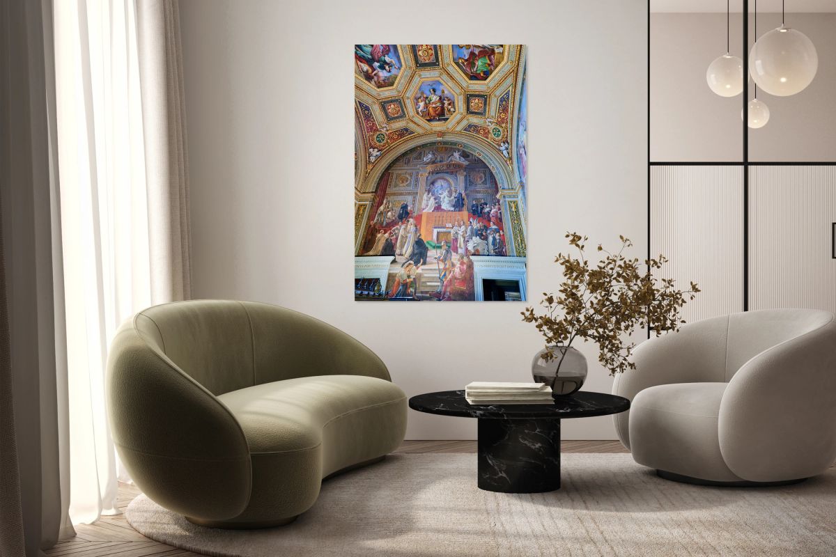 Frescoes in the raphael rooms at vatican museums in rome