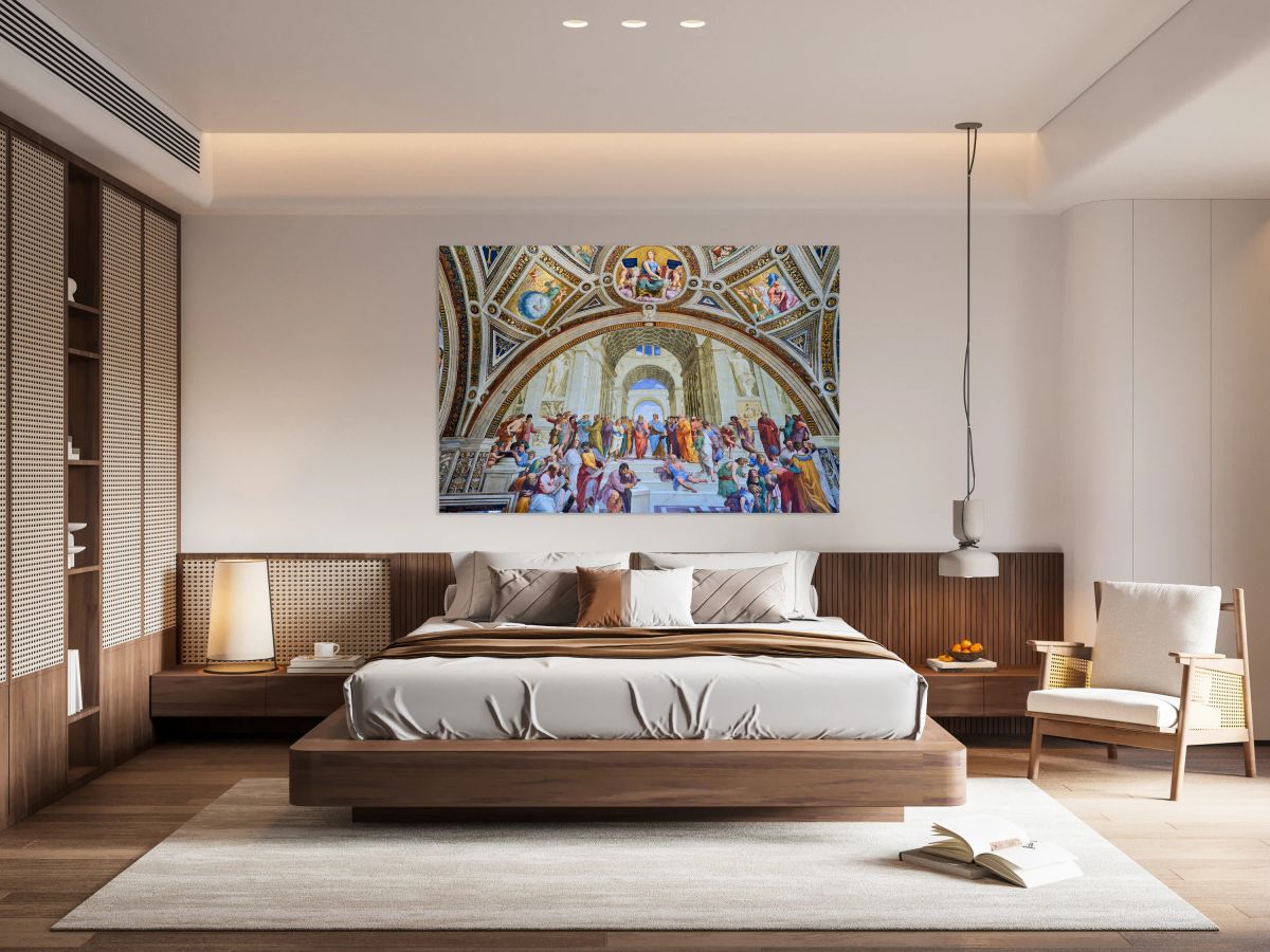 Visit to the raphael rooms in vatican museums in rome italy