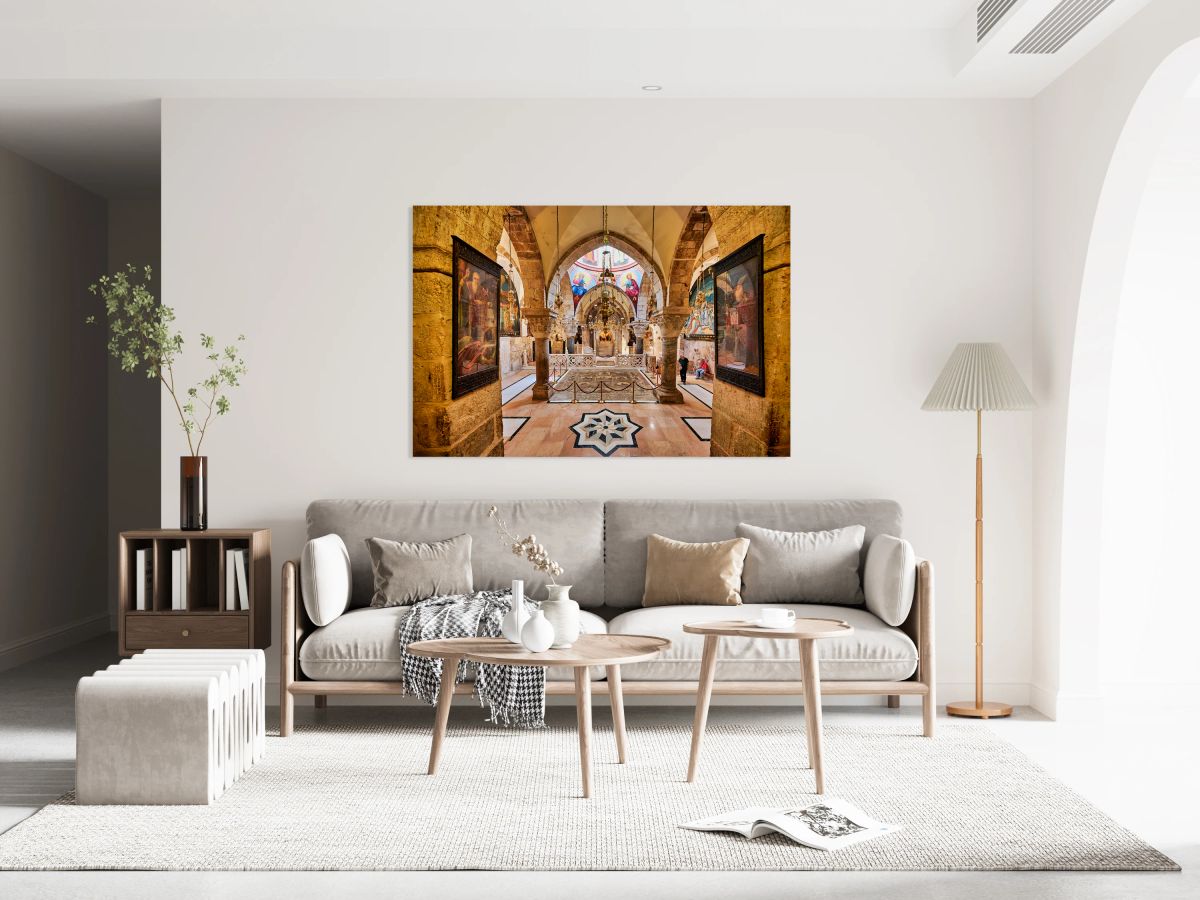 Visit to church of the Holy Sepulchre in Jerusalem during the da