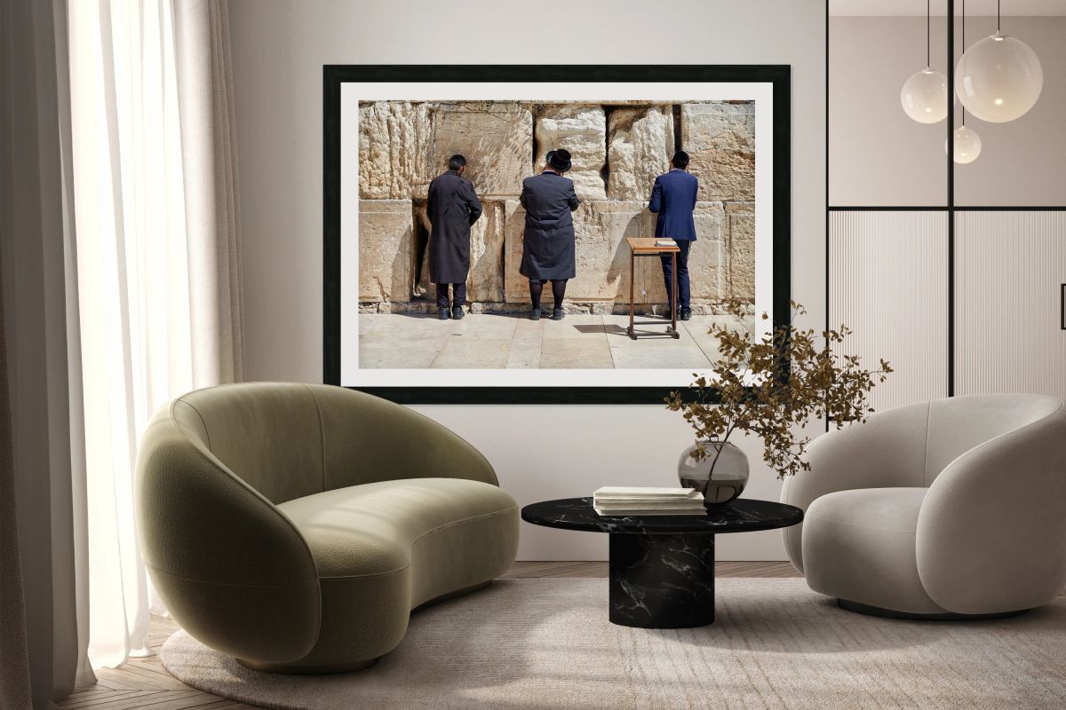 Orthodox Jews praying at the Wailing Wall in Jerusalem