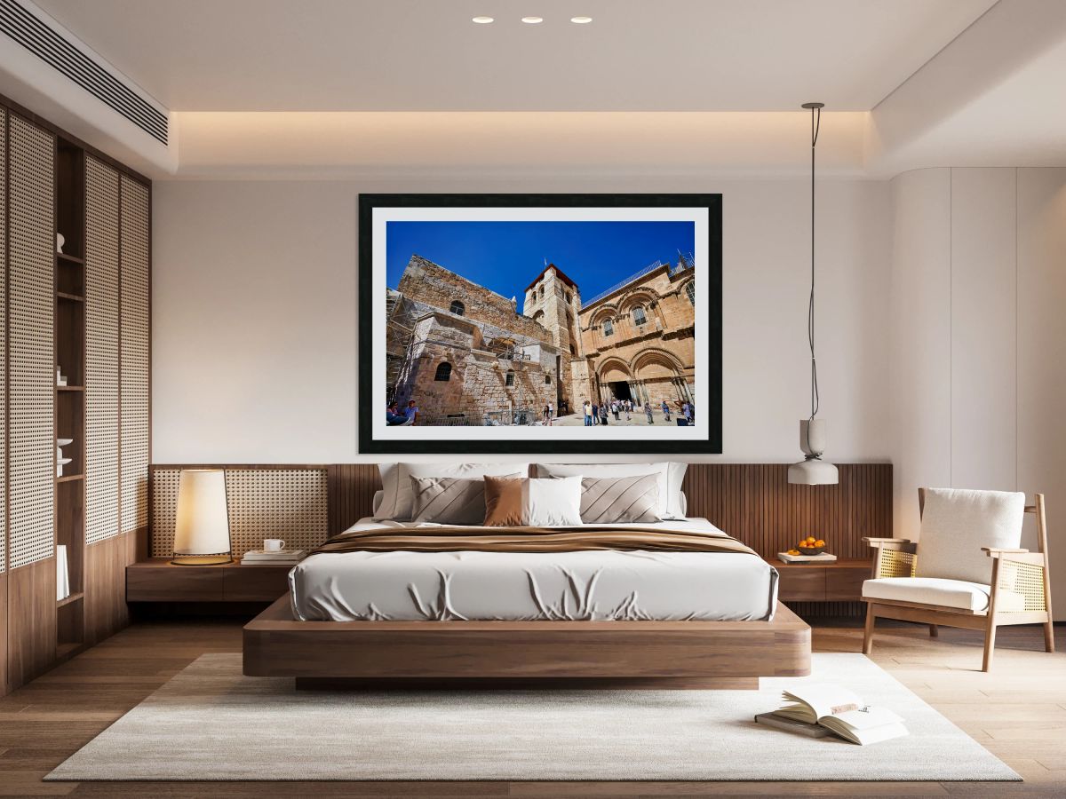 Church of the Holy Sepulchre in Jerusalem Israel on a sunny day