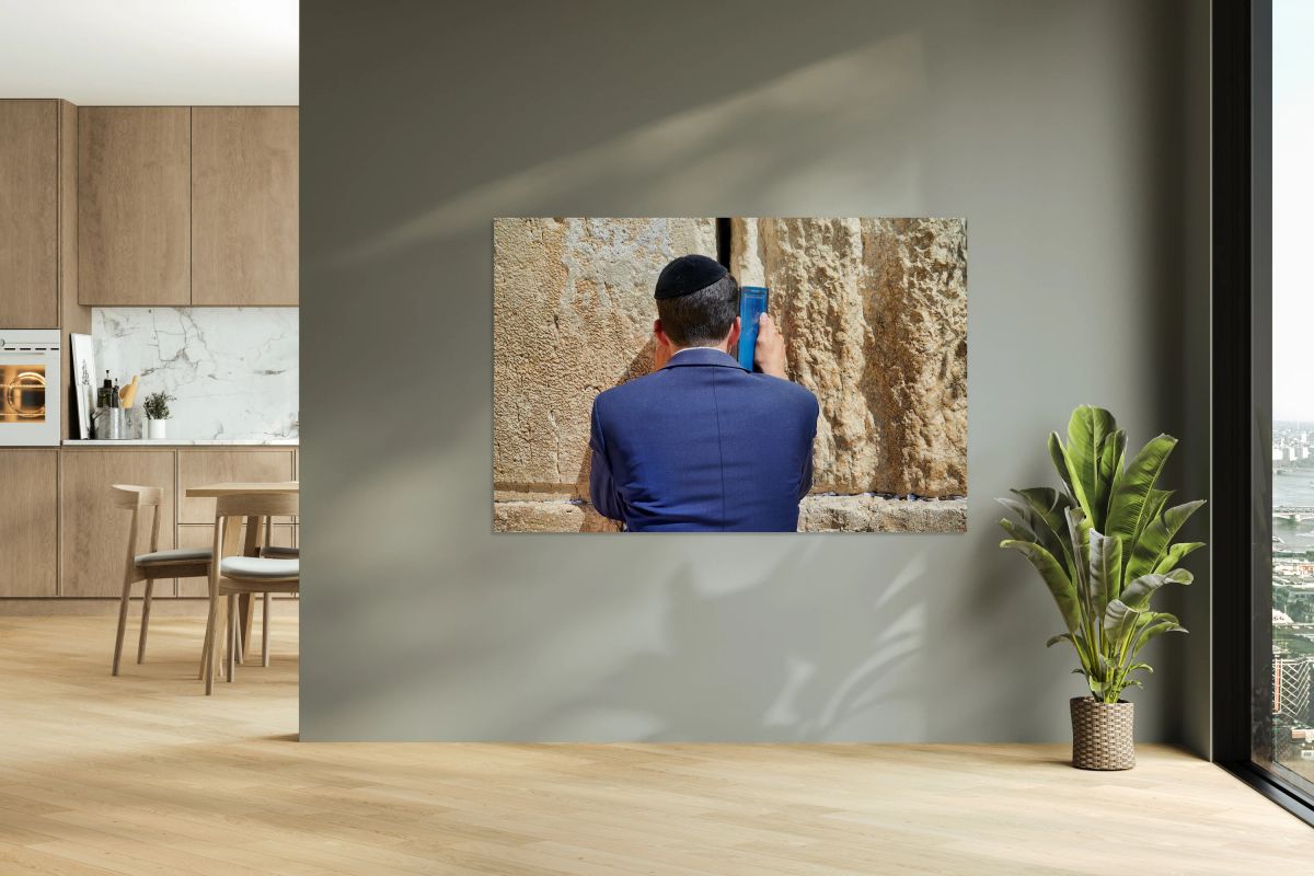 Orthodox Jews praying at the Wailing Wall in Jerusalem