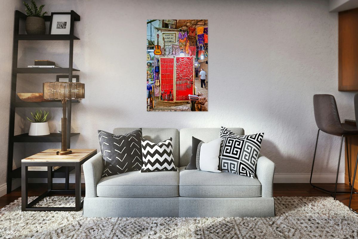 Shop displays in souq al attarin in old city of Jerusalem