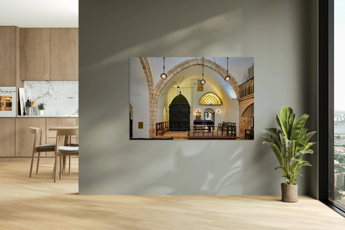 Four sephardic synagogues in Jerusalem Israel during daylight ho