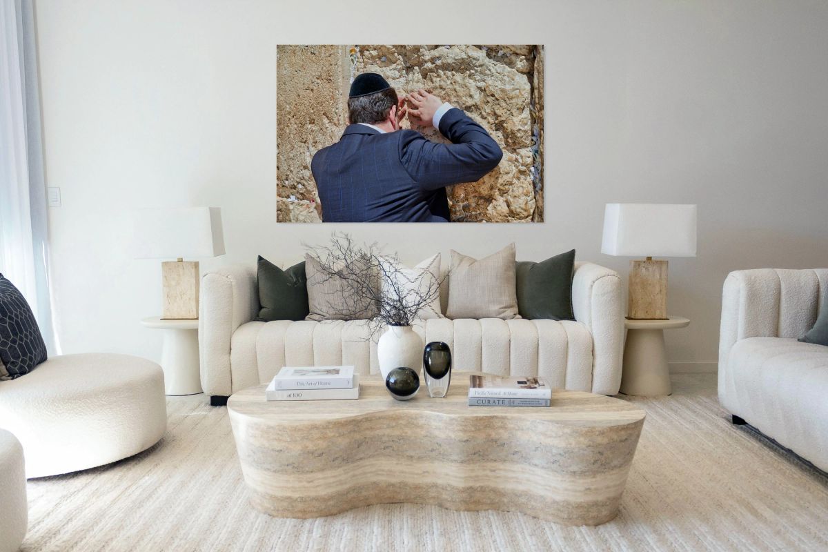 Orthodox Jew prays at the Wailing Wall in Jerusalem Israel