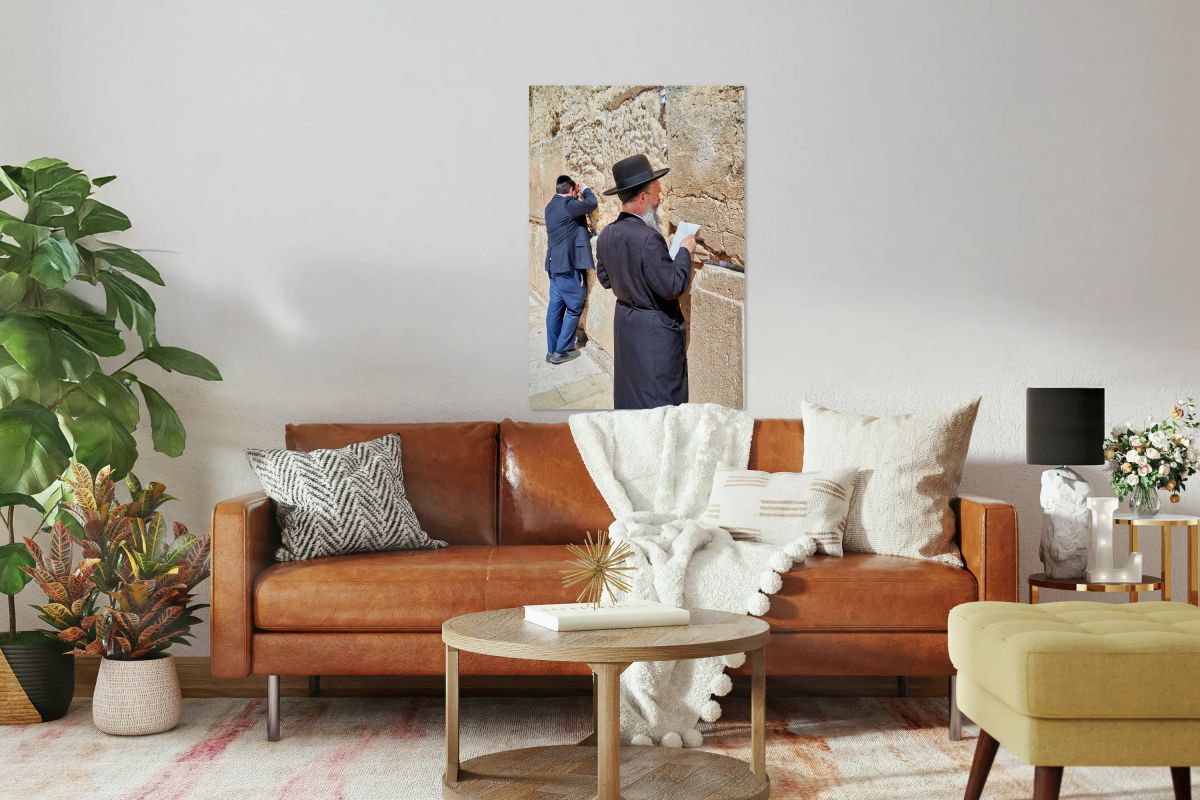 Orthodox Jews praying at the Wailing Wall in Jerusalem