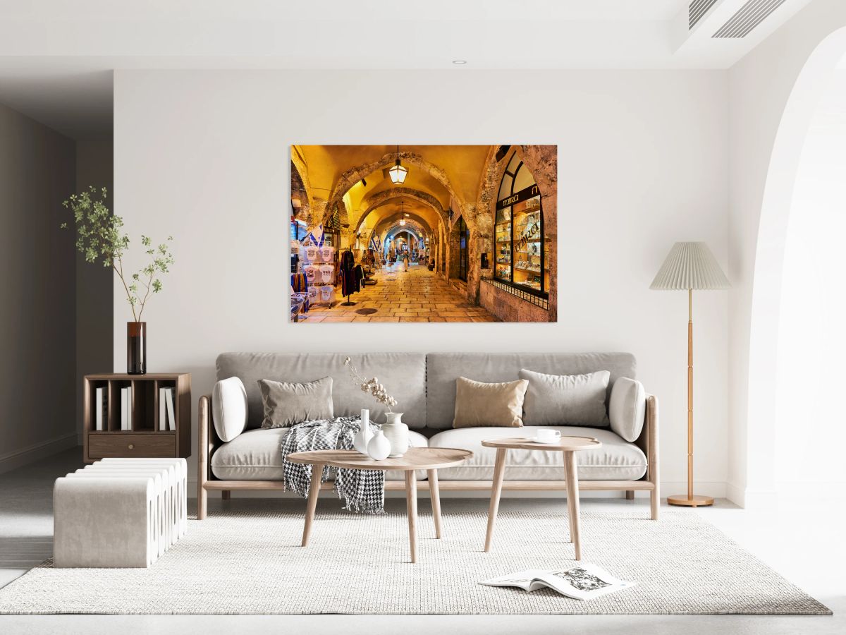 Exploring the Cardo in the Jewish quarter of Jerusalem Israel