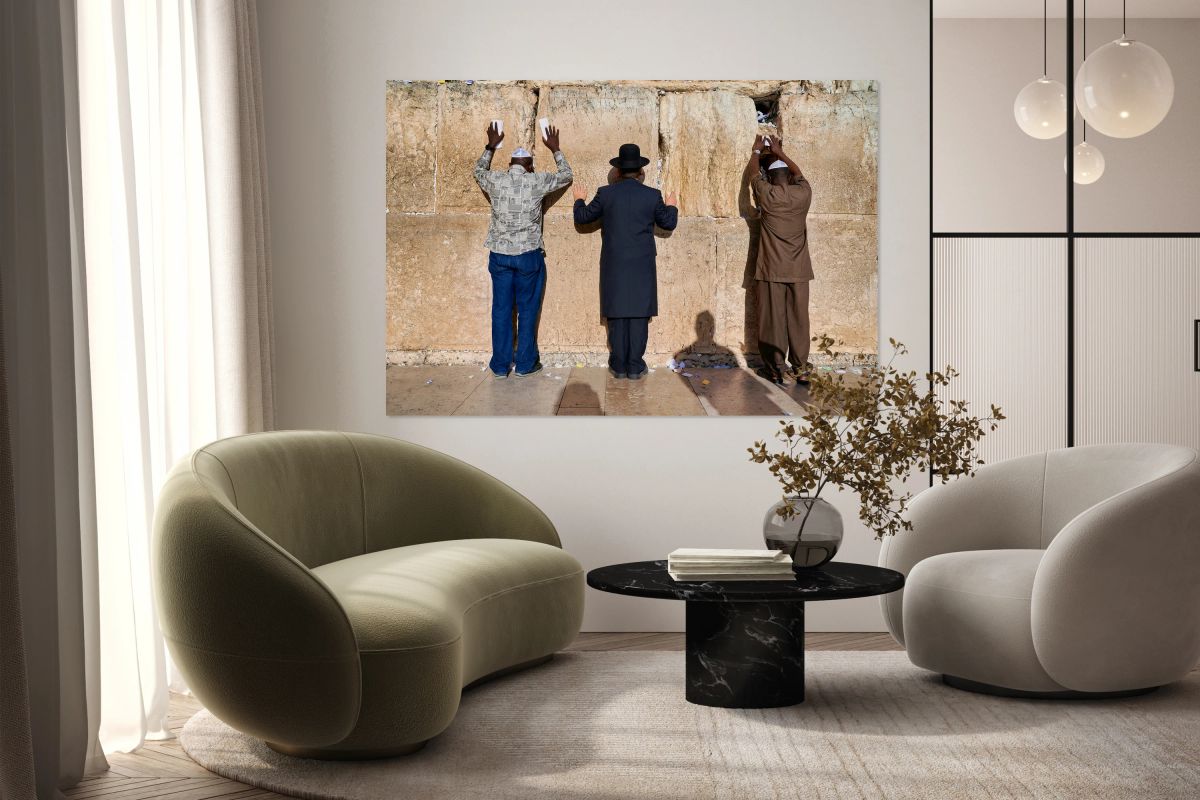 Orthodox jews pray at the wailing wall in jerusalem israel