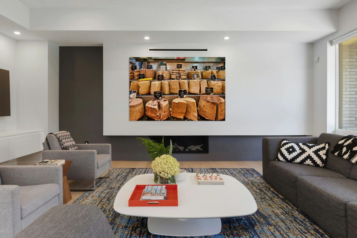 Cheese display at Mahane Yehuda Market in Jerusalem