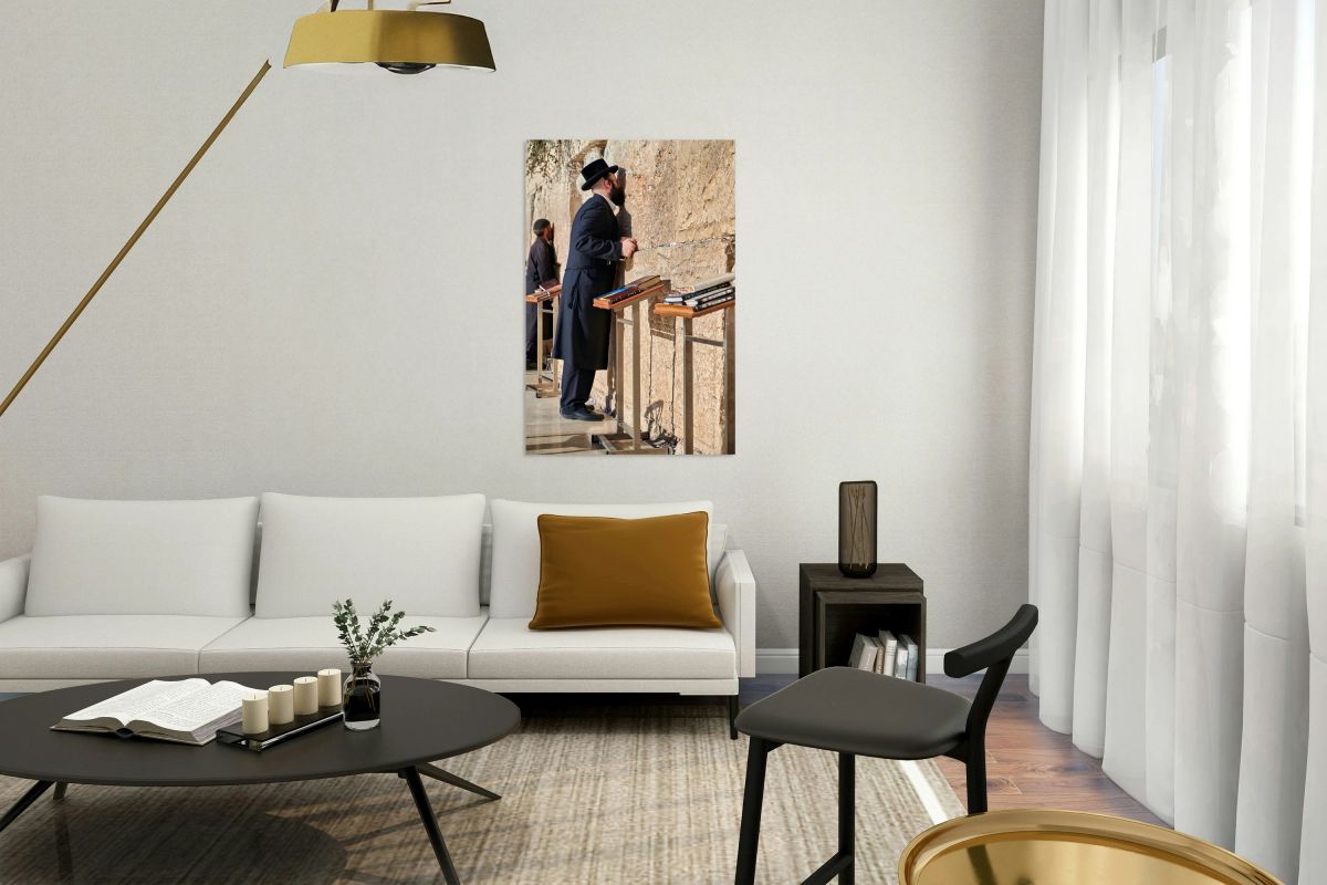 Prayers at the western wall in jerusalem