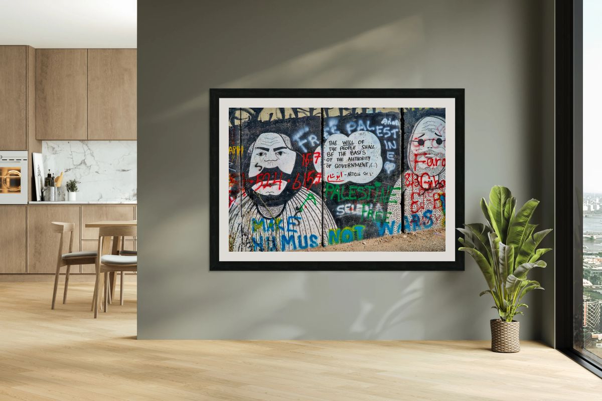 Mural on the west bank separation wall in Bethlehem Jerusalem