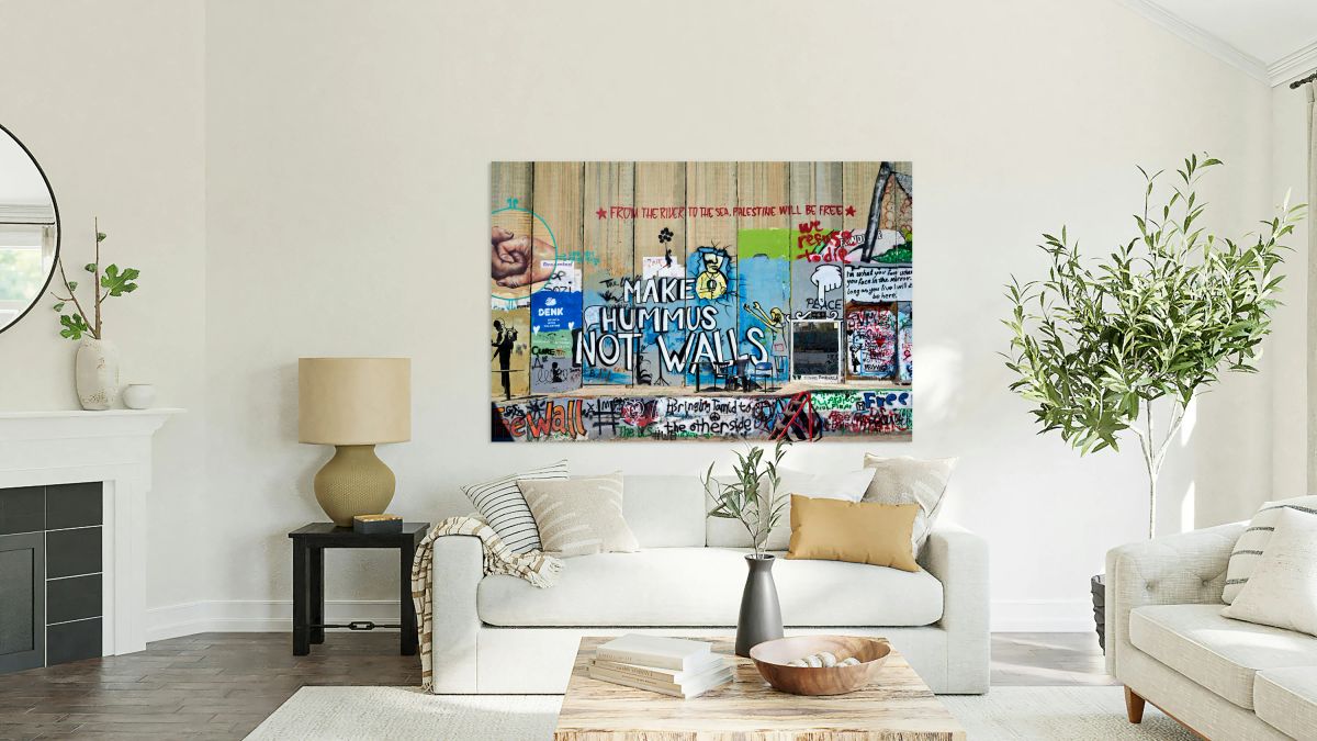 Mural on the west bank separation wall in Bethlehem Jerusalem