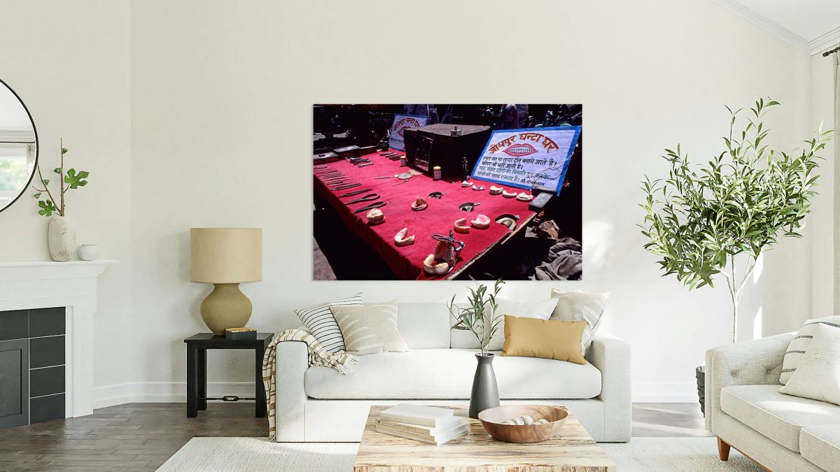 Street dentist setup in Jaipur Rajasthan serving local communit