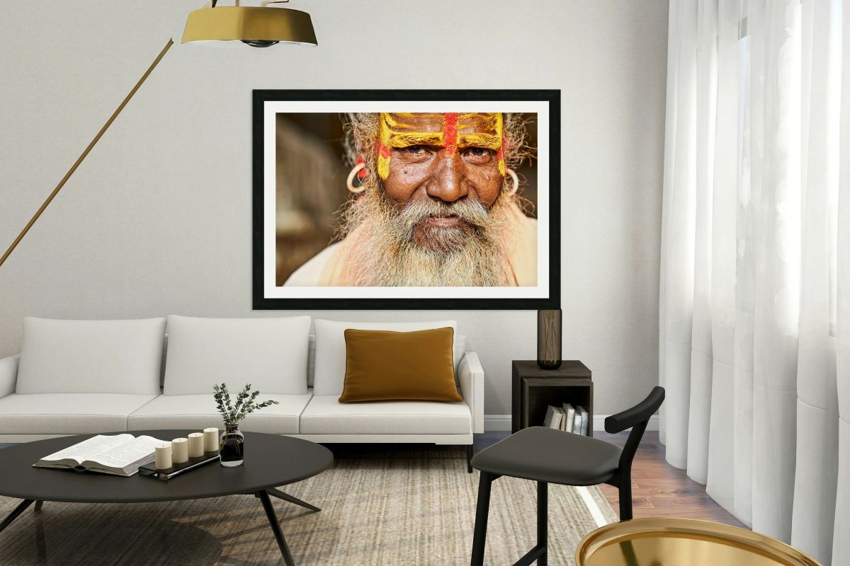 Sadhu man in Jaisalmer Rajasthan showing devotional markings