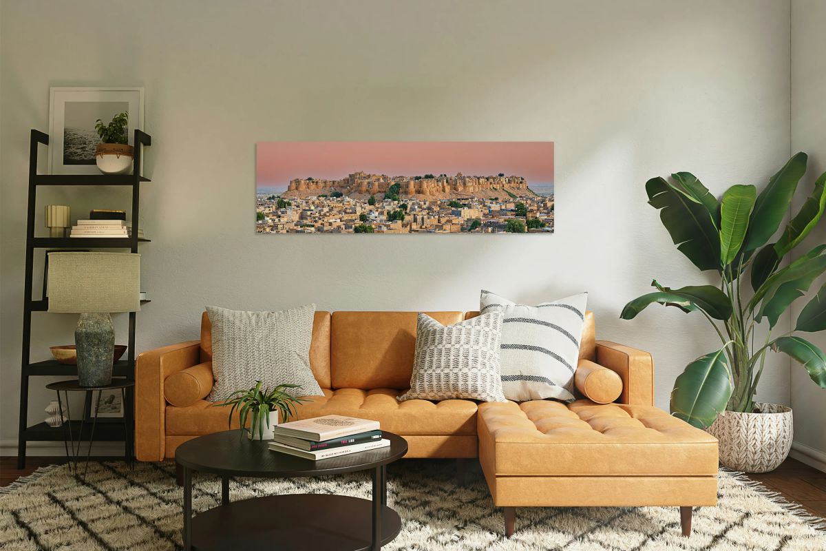 Cityscape of Jaisalmer during sunset in Rajasthan