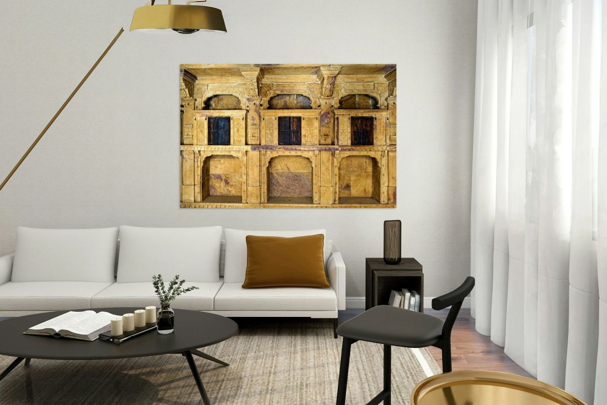 Traditional haveli house details in Jaisalmer Rajasthan