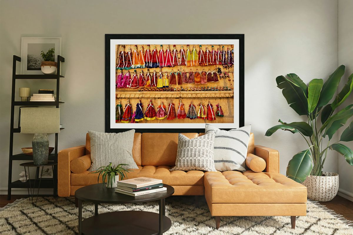 Traditional dolls displayed in Jaisalmer Rajasthan market