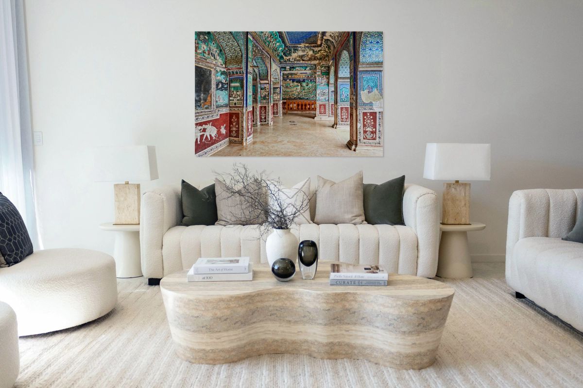 Decorative paintings inside Taragarh Fort in Bundi Rajasthan