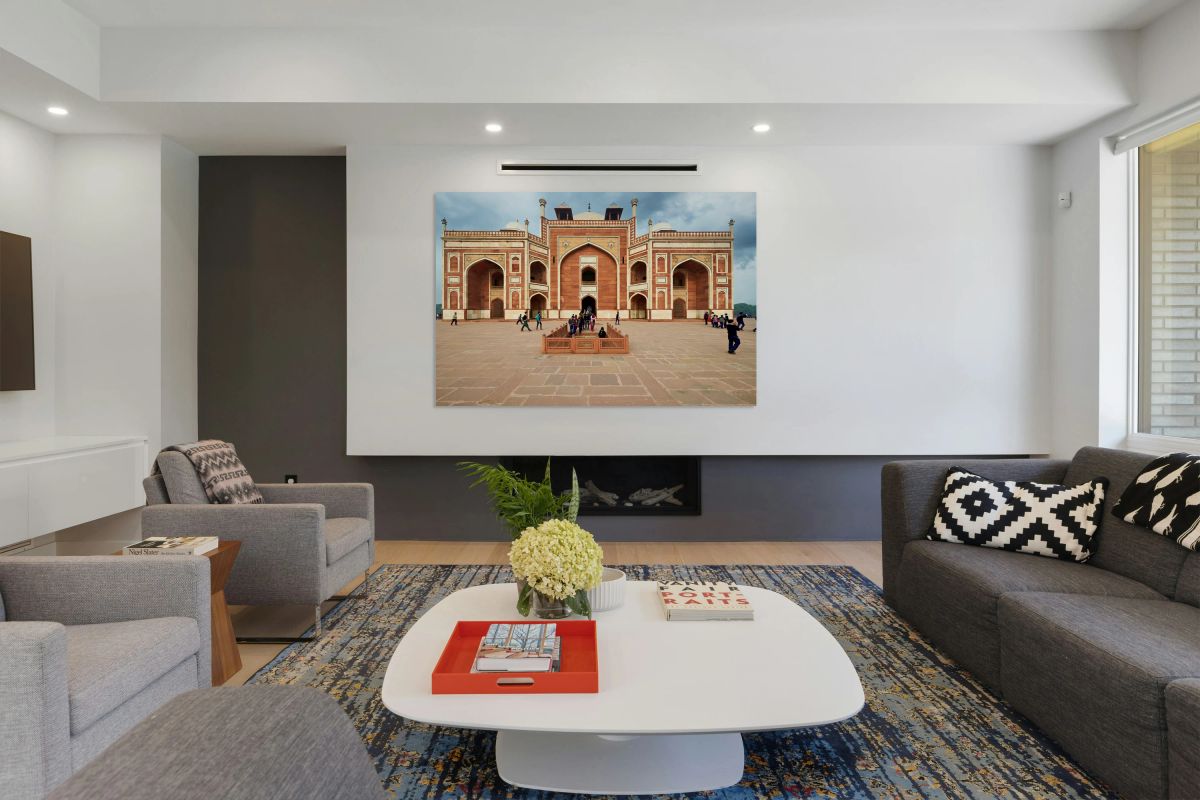 Visitors explore Humayuns Tomb in Delhi India during the day