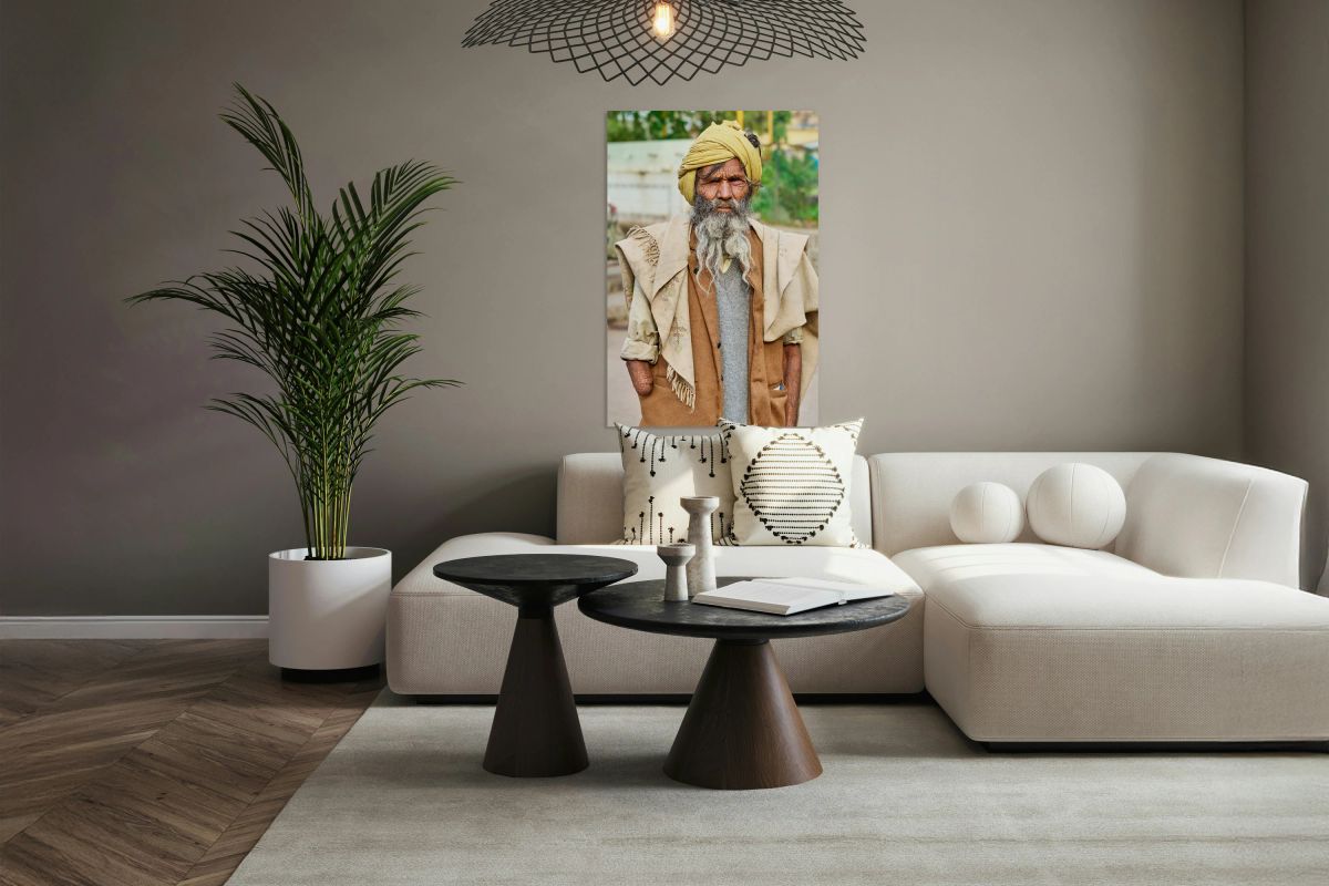 Portrait of a man in Orchha Madhya Pradesh India at a local sp